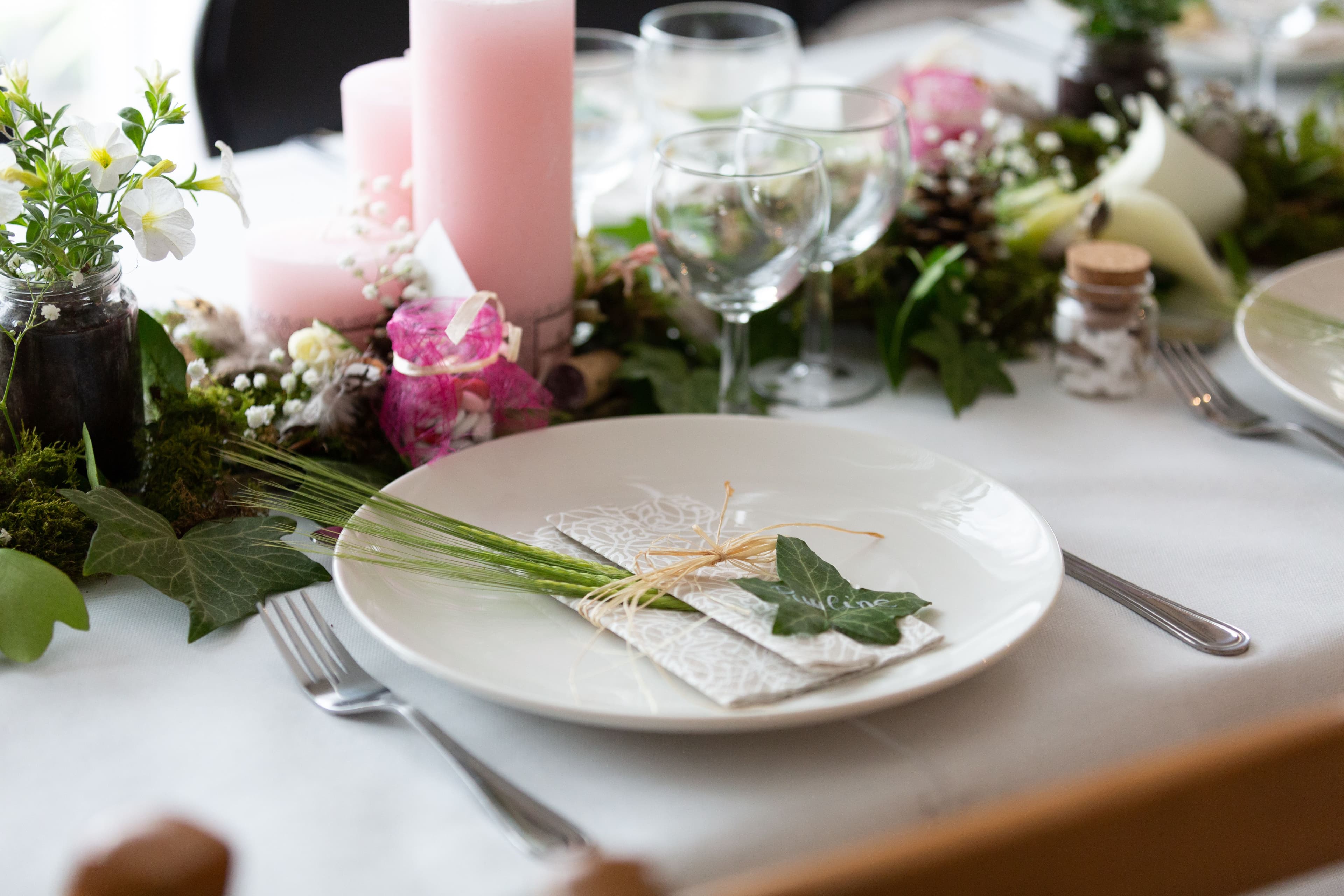 Elegant floral table setting for a celebration